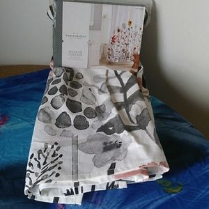 Threshold shower curtin multicolor floral.